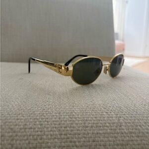 Celine Gold Oval Sunglasses Like New